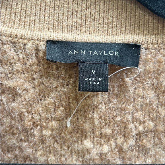 Ann Taylor Tan Button-Front Bouclé Cardigan - Picture 2 of 4